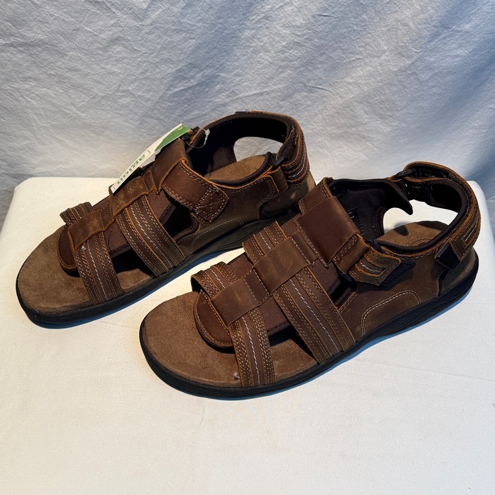 🆕 Croft & Barrow Men's Brown Strap Sandals